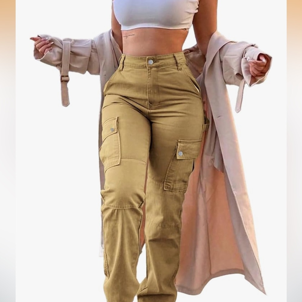 Women's High Waisted Cargo Pants